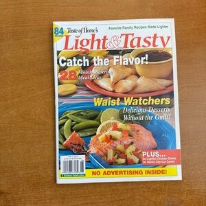 Taste of Home‎ Light & Tasty Cookbook - Vibrant Red and Blue Cover